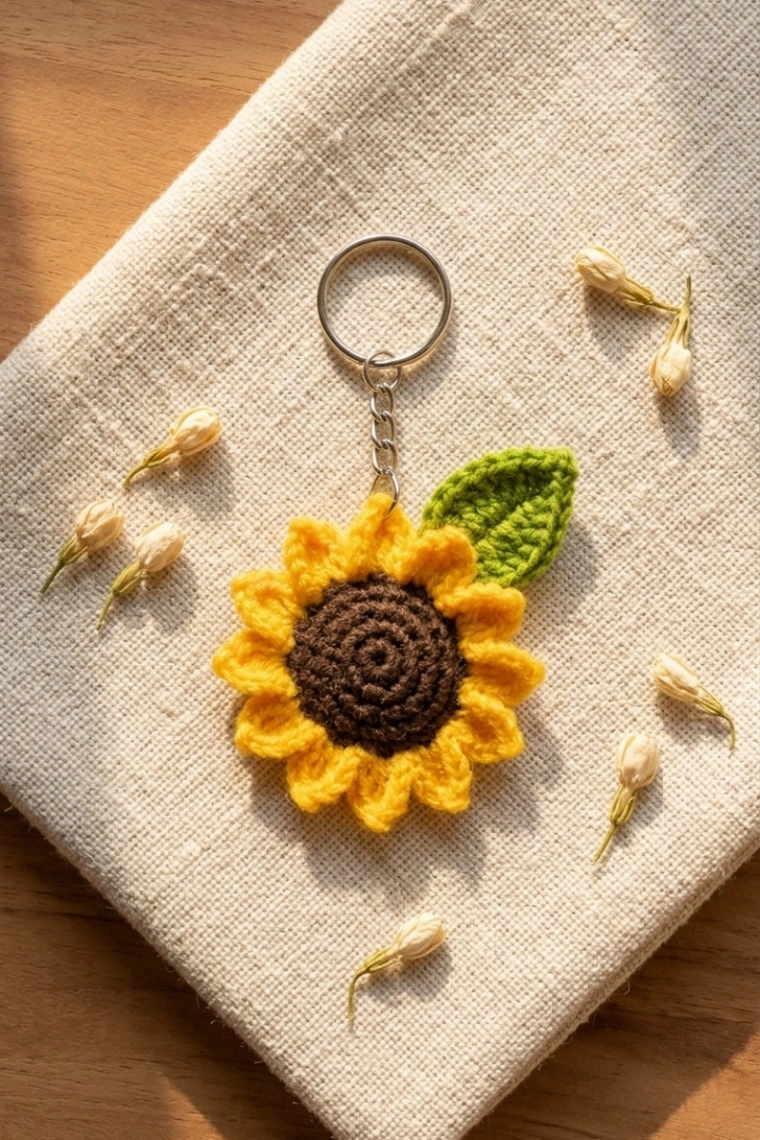 Sunflower Keychain