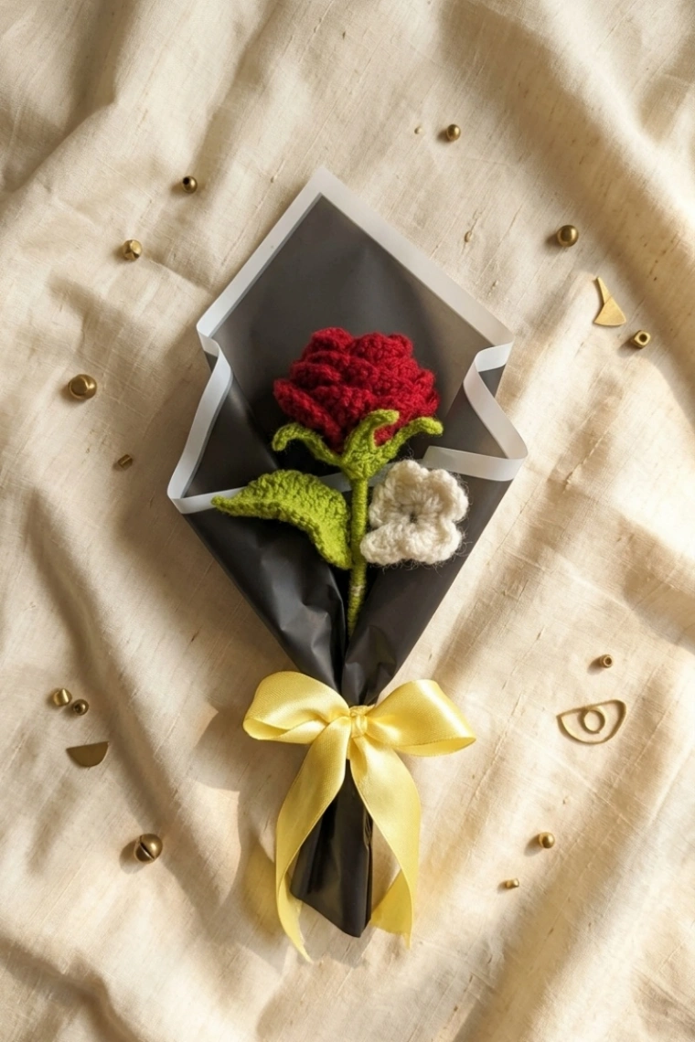Crochet Rose Bouquet