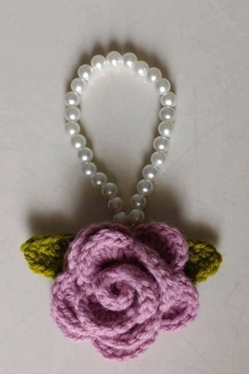 Handmade Rose Keychain