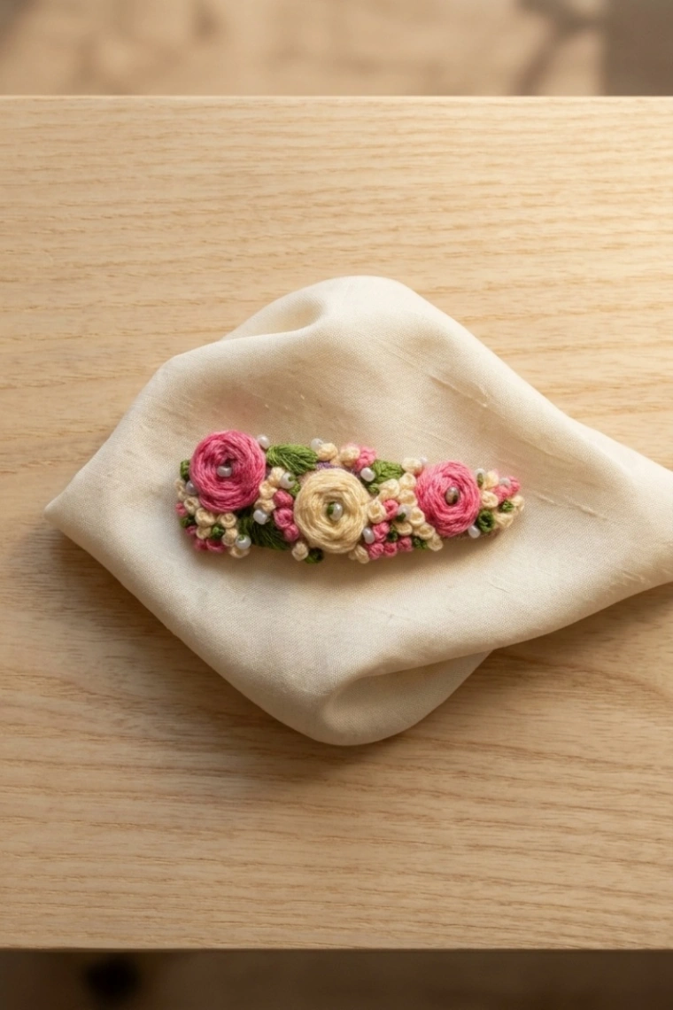 Embroidery Hair Clips