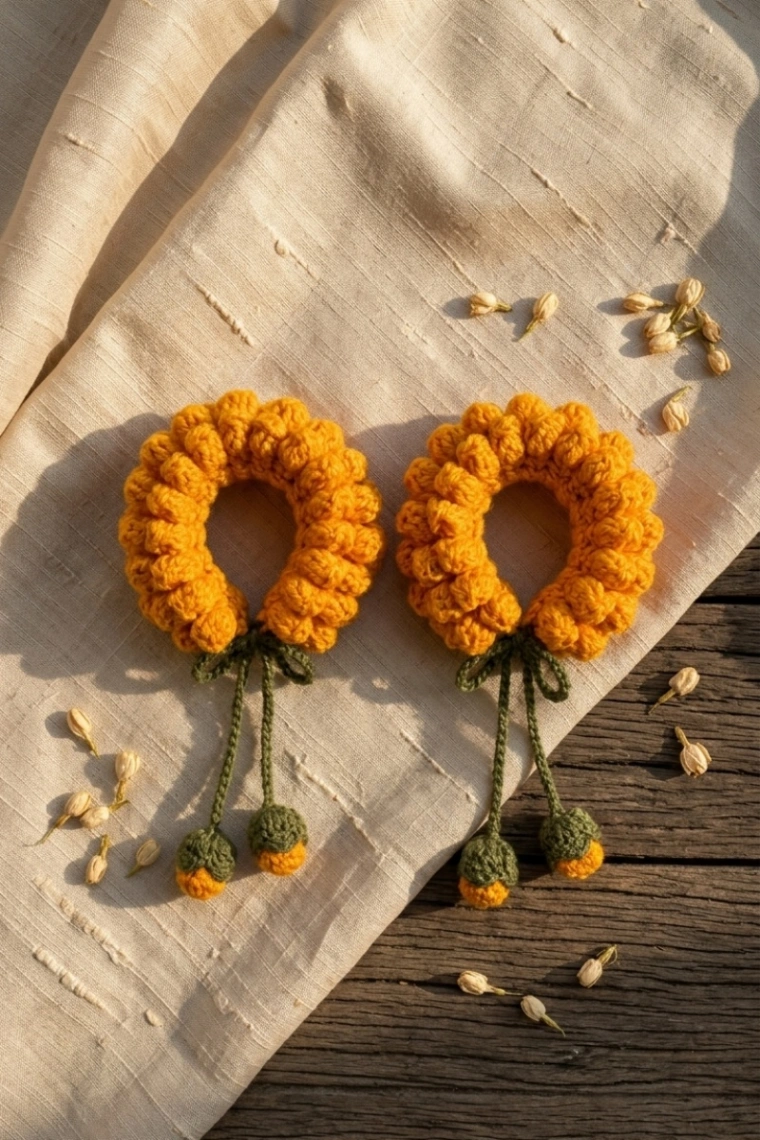 Crochet Wrist Gajra Bracelet (Pair)