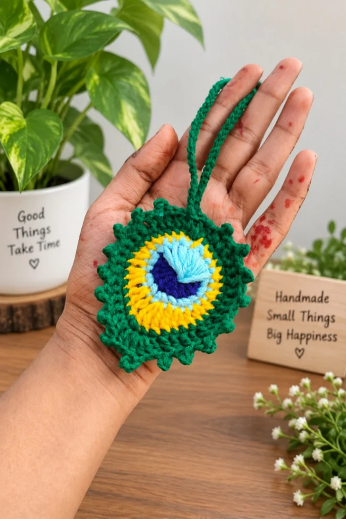 Crochet Mor Pankh Hanging