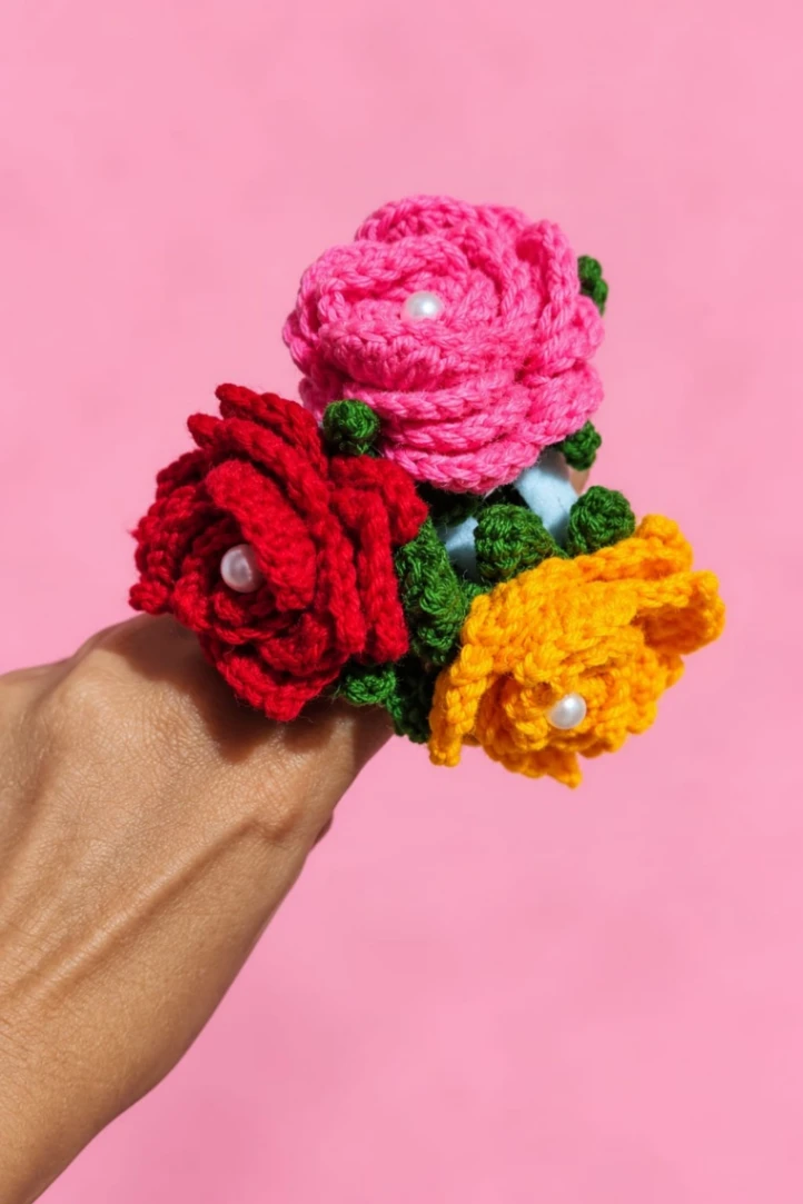 Crochet Flower Hair Clutcher